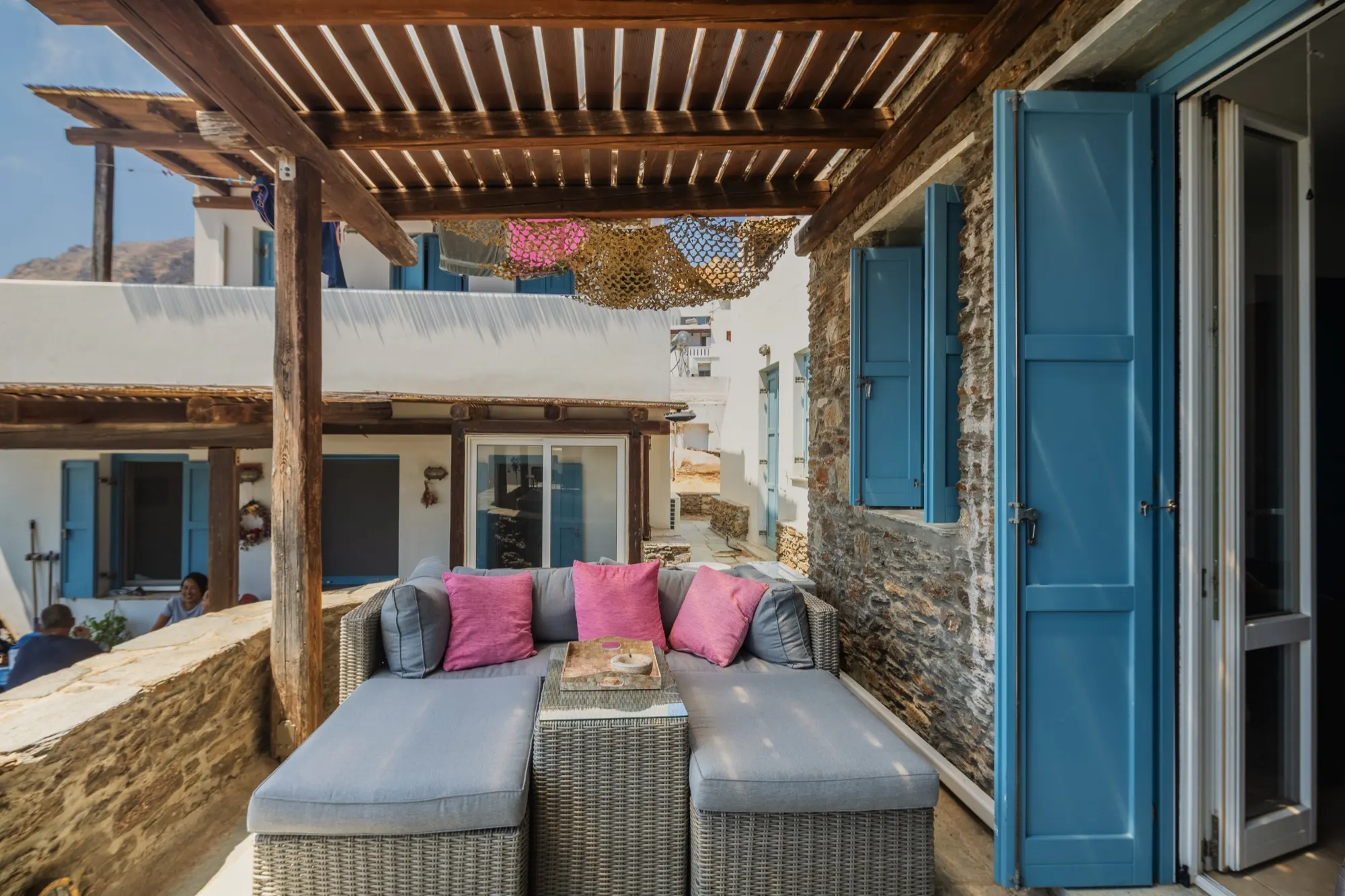 Sea view from the balcony, Fonte Apartments, Livadi, Serifos